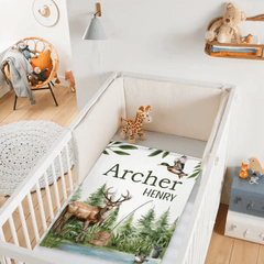 Free shipping✈️Personalized Hunter Baby Blanket, New Baby Gift, Duck Hunter Nursery Theme - OLESA