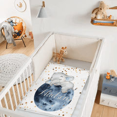 Free Shipping✈️Sleeping Elephant Name Customized Kids Blanket Gift for Boys and Girls - OLESA