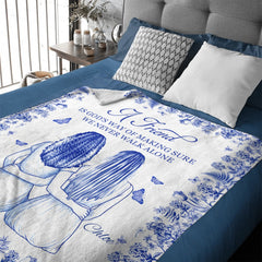 Friendship Makes One No Longer Feel Lonely - Personalized Blanket - A Gift for Friends - OLESA