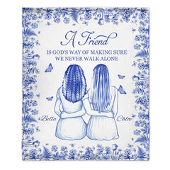 Friendship Makes One No Longer Feel Lonely - Personalized Blanket - A Gift for Friends - OLESA