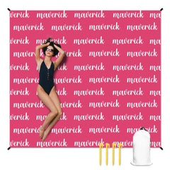 Full Width Name Customized Beach Mat - OLESA