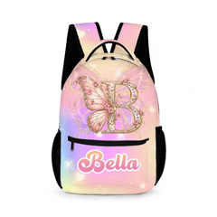 Gleaming Butterfly Custom Backpack - Gift for Back - to - School Season - OLESA