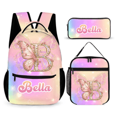 Gleaming Butterfly Custom Backpack - Gift for Back - to - School Season - OLESA