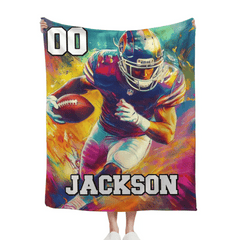 “Glory Canvas” - Personalized Customized Oil Painting Style Rugby Blanket - Personalized Gifts For Rugby Fans - OLESA