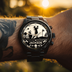 Golfer Themed Watch - Personalized Name - OLESA