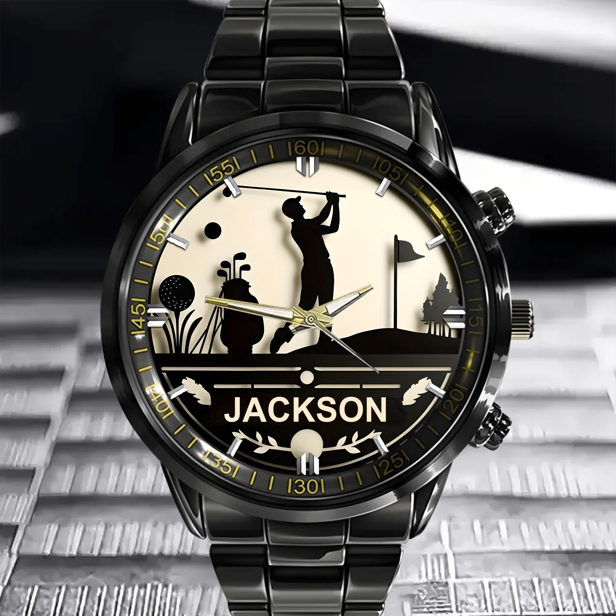 Golfer Themed Watch - Personalized Name - OLESA