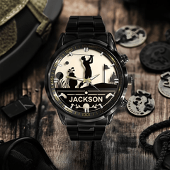 Golfer Themed Watch - Personalized Name - OLESA