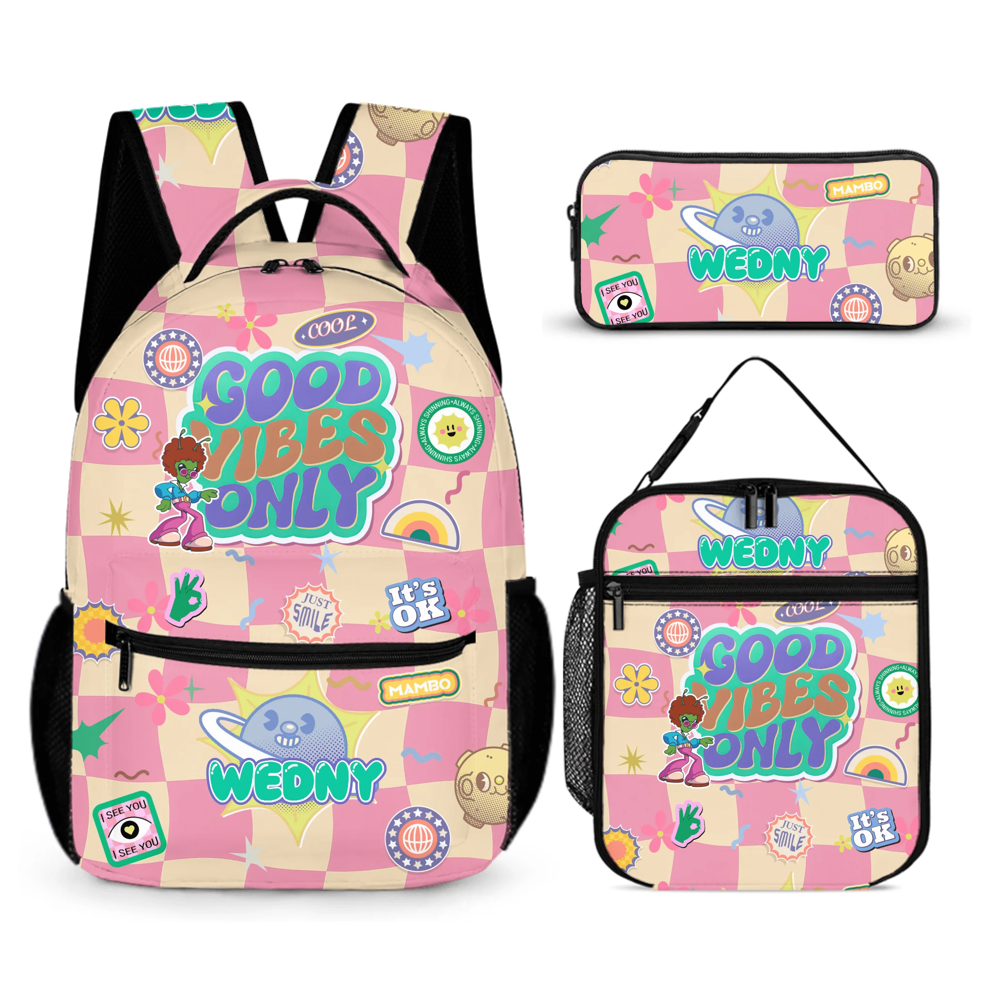 Good Vibes Only - Personalized Name Customized Backpacks - Gift for Kids to Start the School Season - OLESA