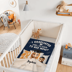 Graduated Can I Go Back To Bed Now - Personalized Blanket - OLESA