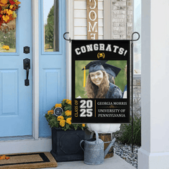 Graduation Celebration - Graduation Gift - Personalized Custom Photo Flag - OLESA