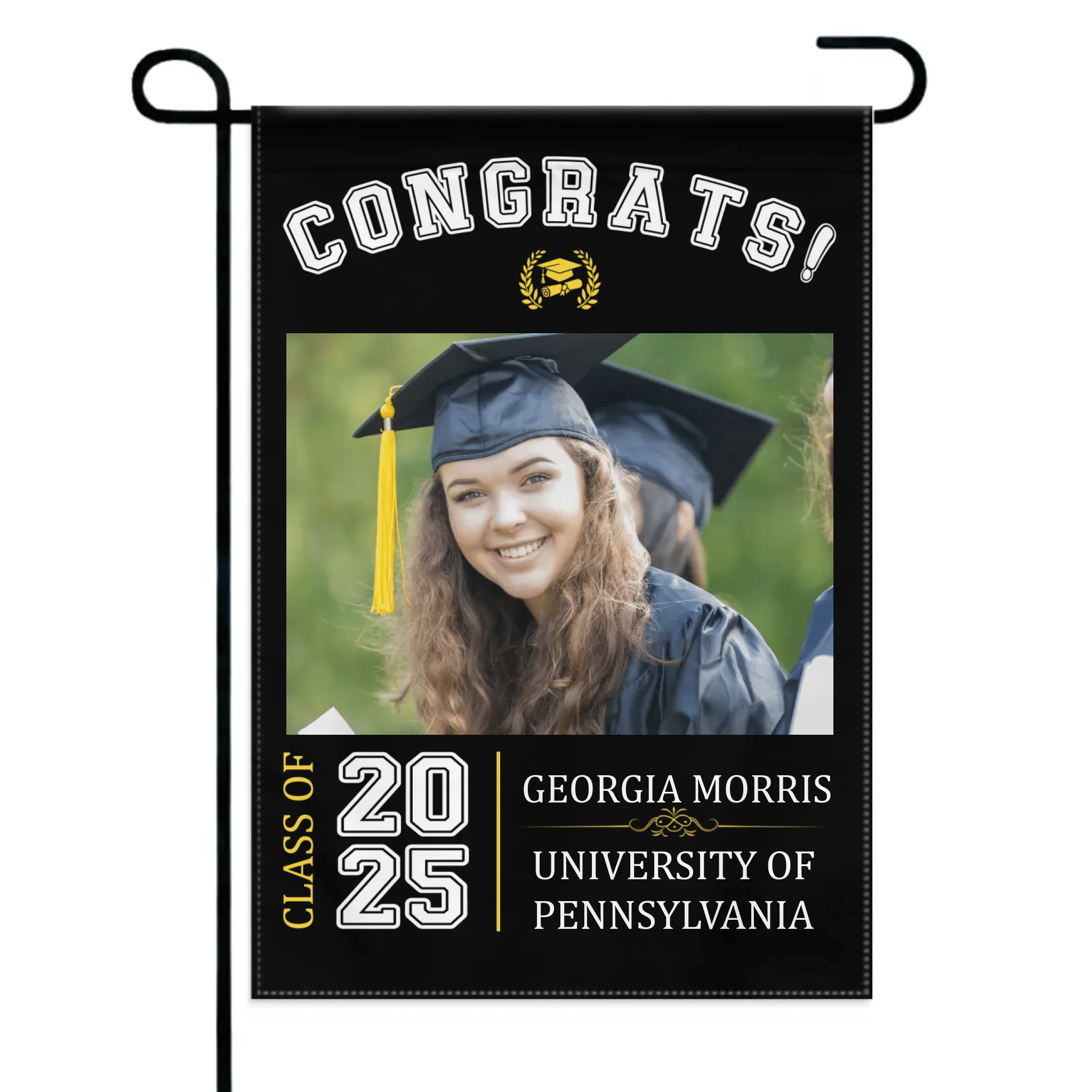 Graduation Celebration - Graduation Gift - Personalized Custom Photo Flag - OLESA