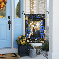 Graduation Welcome Flag – Custom Grad Party Decor – Celebrate Our Grads - OLESA