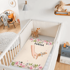 Grandma Hold Grandkids' Hands - Personalized Blanket - OLESA