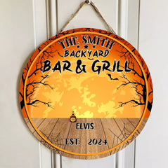 Halloween Bar - Personalized Dog Door Sign - OLESA