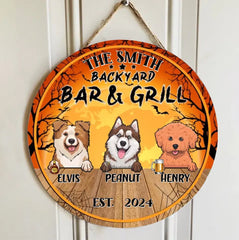 Halloween Bar - Personalized Dog Door Sign - OLESA