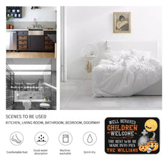 Halloween - Well Behaved Children Welcome - Personalized Decorative Mat - OLESA