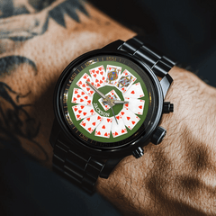 Hearts Suit Playing Card - Personalized Watch - OLESA