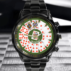Hearts Suit Playing Card - Personalized Watch - OLESA