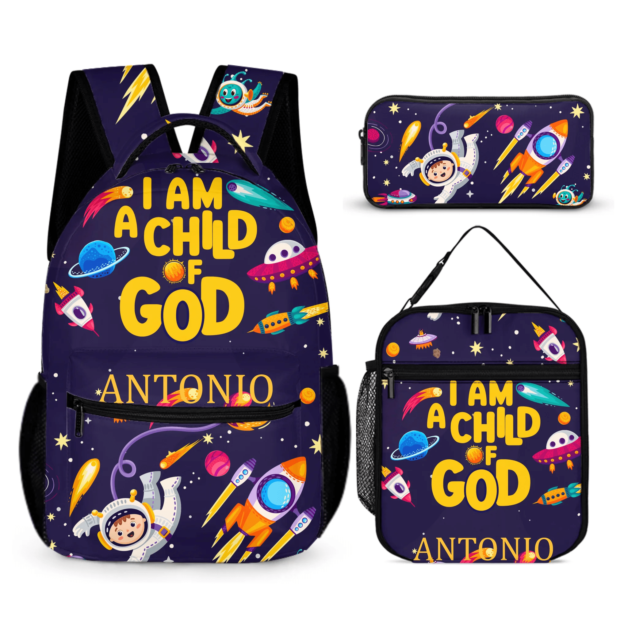 I Am A Child Of God - Personalized Name Customized School Bag - A Great Gift For Your Child For The School Season! - OLESA