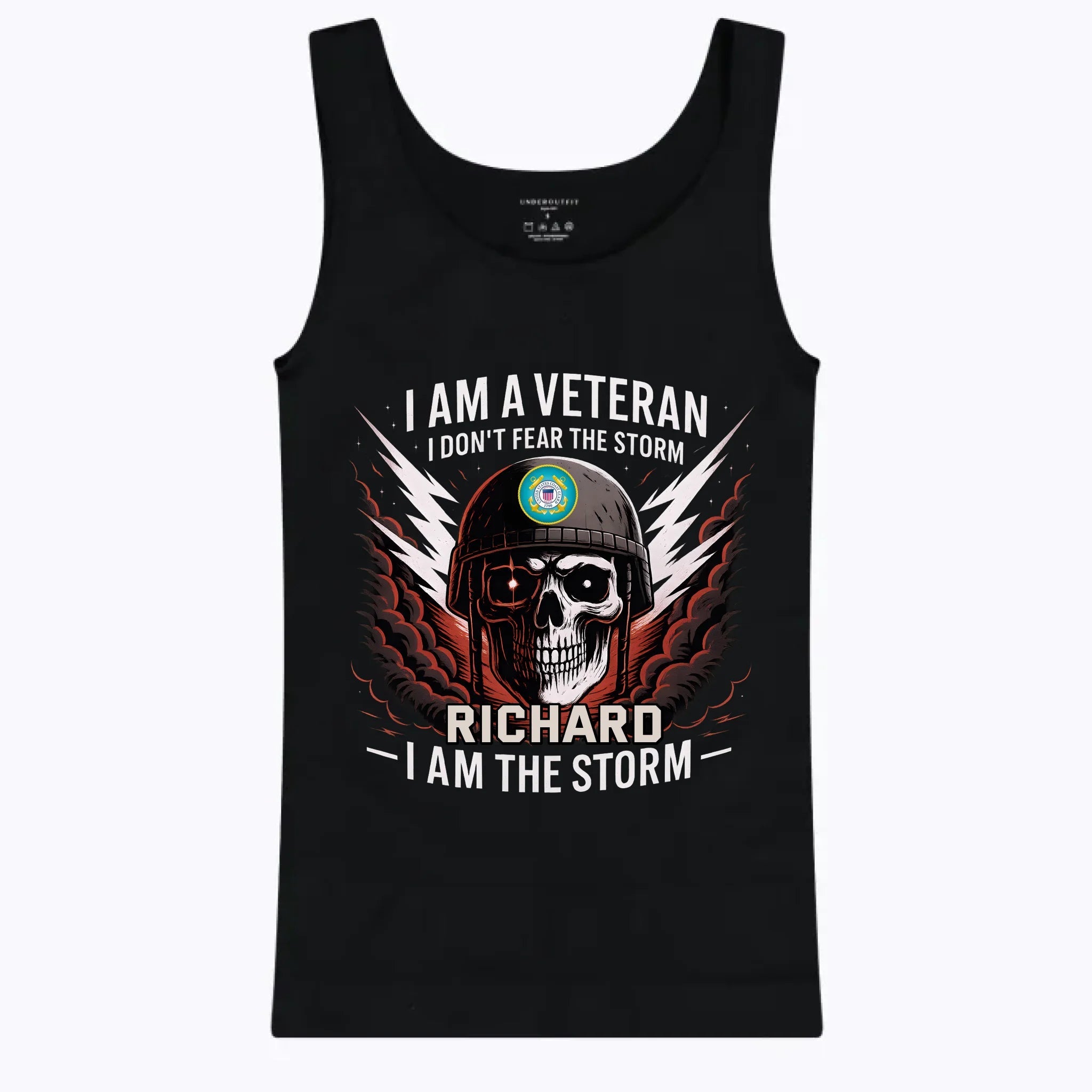 I Am The Storm - Personalized Name And Flag Clothing - Gifts For Veteran - OLESA