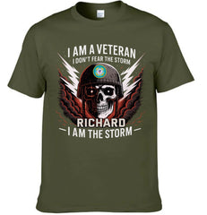 I Am The Storm - Personalized Name And Flag Clothing - Gifts For Veteran - OLESA