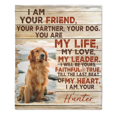 I Am Your Dog - Personalized Dog Portrait Blanket - Gift for Pet Owners - OLESA