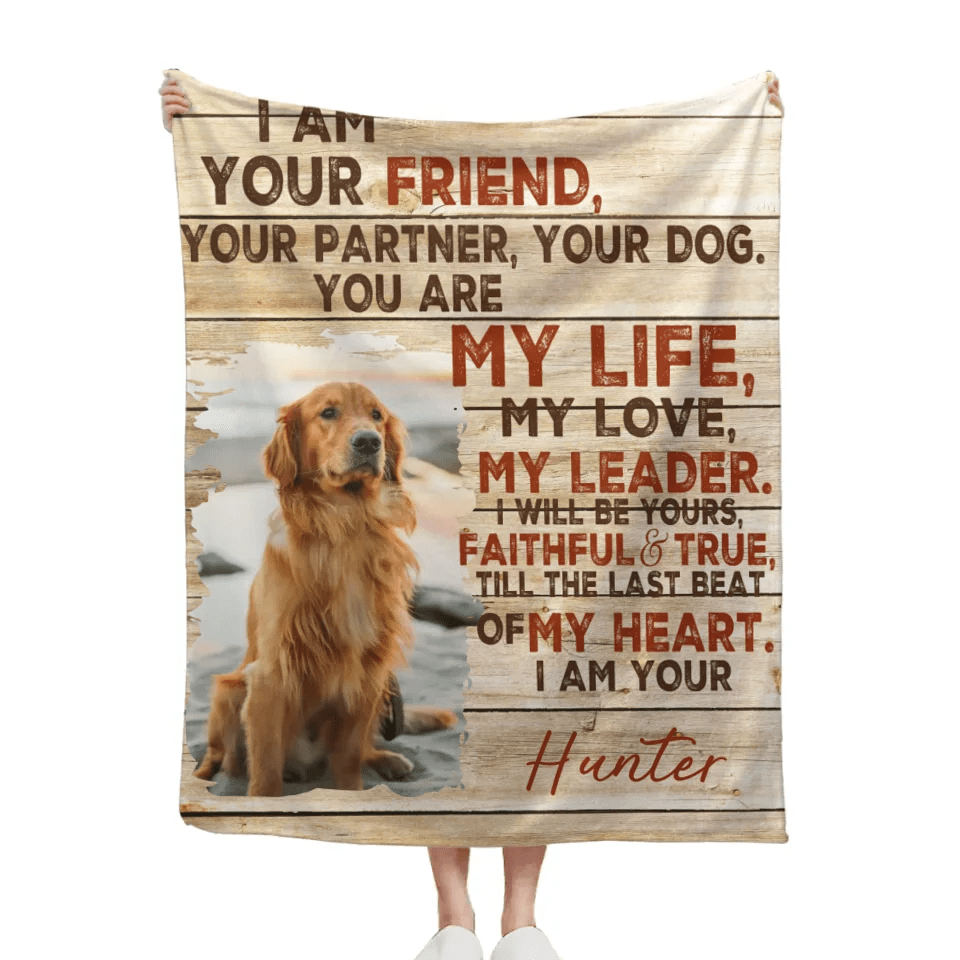 I Am Your Dog - Personalized Dog Portrait Blanket - Gift for Pet Owners - OLESA