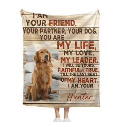 I Am Your Dog - Personalized Dog Portrait Blanket - Gift for Pet Owners - OLESA