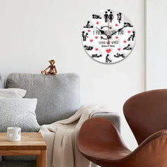 I Love You - Personalized Wall Clock for Couple - Valentine's Day Gift for Your Love - OLESA