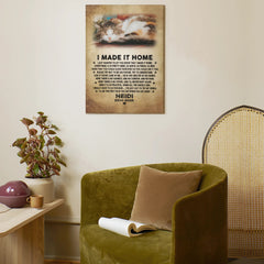 I Made It Home Pet Poem | Custom Pet Memorial - Personalized Frameless Canvas Painting - OLESA