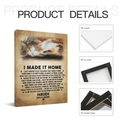 I Made It Home Pet Poem | Custom Pet Memorial - Personalized Frameless Canvas Painting - OLESA