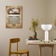I Made It Home Pet Poem | Custom Pet Memorial - Personalized Frameless Canvas Painting - OLESA