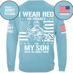 I Wear Red On Friday For Support Our Troops - Personalized Clothes For Military Family - OLESA
