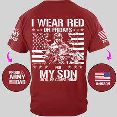 I Wear Red On Friday For Support Our Troops - Personalized Clothes For Military Family - OLESA