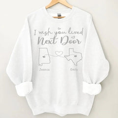 I Wish - Personalised Sweatshirt With Name And State - A Gift For Best Friends,Family,Lovers - OLESA