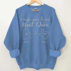 I Wish - Personalised Sweatshirt With Name And State - A Gift For Best Friends,Family,Lovers - OLESA