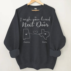 I Wish - Personalised Sweatshirt With Name And State - A Gift For Best Friends,Family,Lovers - OLESA