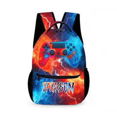 Ice and Fire Game Controller Backpack - Personalized Name - Back - to - school Gifts - OLESA