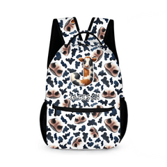 Initials Customized Name Customized Cow School Bag - School Season Gifts for Kids - OLESA