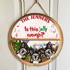 Joyful enough? - Personalized Christmas Round Wooden Sign - Christmas Gifts - OLESA