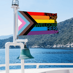 LGBT Pride Flag - Every One Is Welcome Here - Rainbow Flag Double-sided printing - OLESA