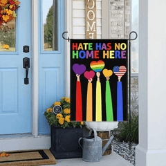 LGBT Pride Garden Rainbow Flag - Double Sided Flag - Hate Has No Home Here - OLESA