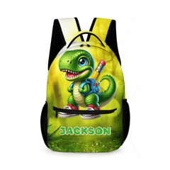Little Dinosaur Goes to School Backpack - Personalized Name Backpack - School Season Gift - OLESA