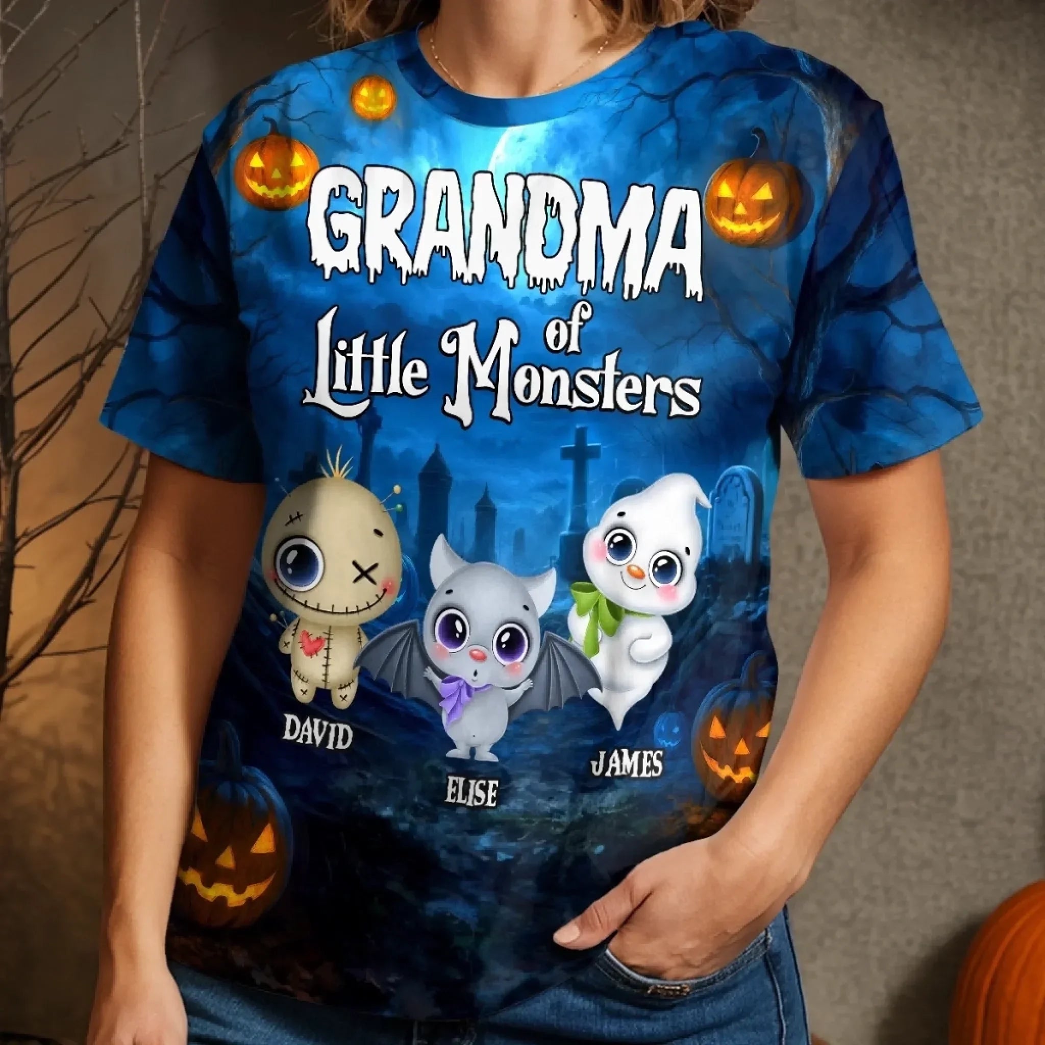 Little Monsters Light Up Halloween - Personalized Character and Name - Halloween Gift - OLESA