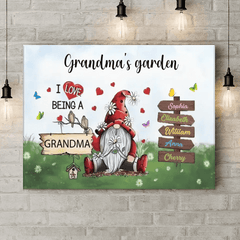 Love Being A Grandma - Family Personalized Custom Horizontal Canvas - OLESA