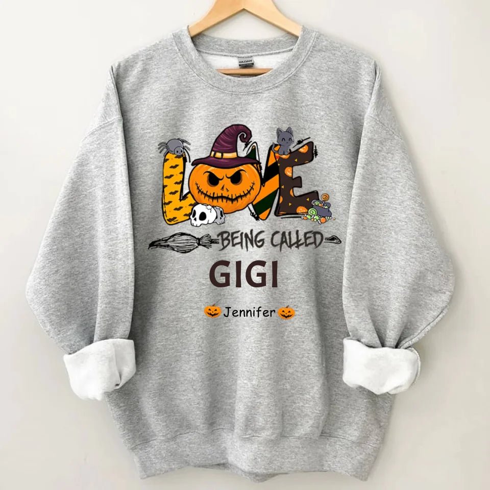 Love Being Called Grandma Customised Halloween Costumes - Personalized Name Sweatshirt - A Halloween Gift for Family - OLESA