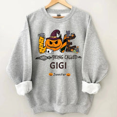 Love Being Called Grandma Customised Halloween Costumes - Personalized Name Sweatshirt - A Halloween Gift for Family - OLESA