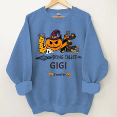 Love Being Called Grandma Customised Halloween Costumes - Personalized Name Sweatshirt - A Halloween Gift for Family - OLESA
