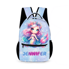 Mermaid Backpack - Personalized School Backpack with Name - Girls Gifts - OLESA