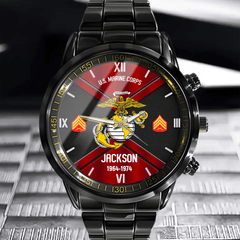 Military Customized Watch - Personalized Branch, Name and Dates - Gift for Soldiers - OLESA